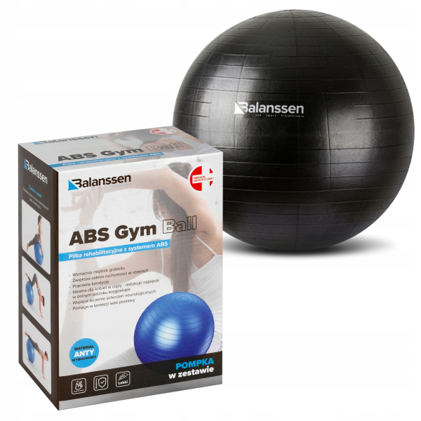 Piłka rehabilitacyjna fitness 75 cm – Gimnastyczna